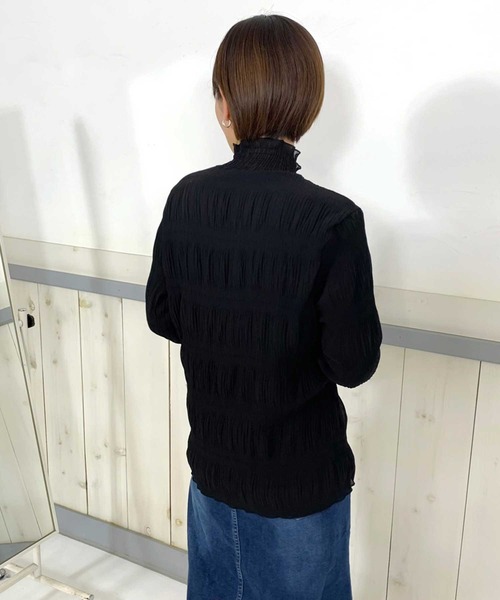 CRB（シーアールビー）の「裏起毛シャーリングロンT（Tシャツ/カットソー・レディース・ブラック/オフホワイト/ベージュ・F）」の13枚目の写真