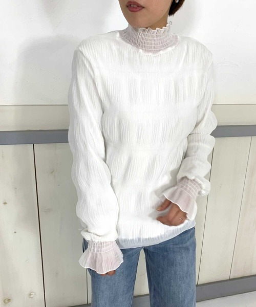 CRB（シーアールビー）の「裏起毛シャーリングロンT（Tシャツ/カットソー・レディース・ブラック/オフホワイト/ベージュ・F）」の17枚目の写真
