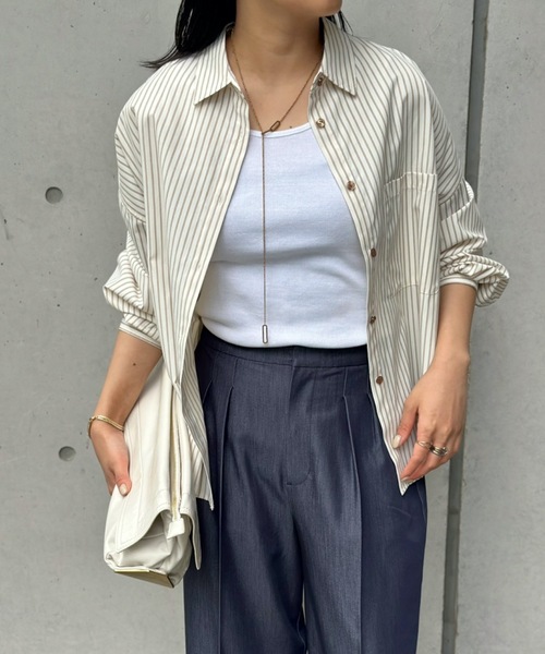 マルチストライプオーバーシャツ Emma Taylor│STYLEDOOR スタイルドア