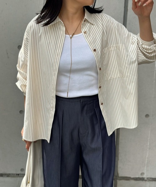 マルチストライプオーバーシャツ Emma Taylor│STYLEDOOR スタイルドア
