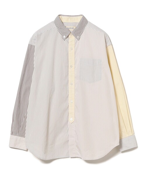 【美品】BEAMS BOY / クレイジー ボタンダウン ロングスリーブシャツ BEAMS BOY（ビームス ボーイ）コットン ローン クレイジー