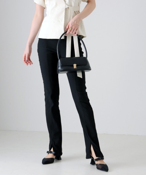 VIVIAN（ヴィヴィアン）の「ポインテッドトゥリボンストラップミュールパンプス　結婚式 二次会 パーティー フォーマル オケージョン（パンプス・レディース・クリアブラック/ブラック系その他2/ホワイト系その他5/ミント・M/L/LL/S）」の21枚目の写真