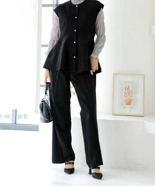 VIVIAN（ヴィヴィアン）の「ポインテッドトゥリボンストラップミュールパンプス　結婚式 二次会 パーティー フォーマル オケージョン（パンプス・レディース・クリアブラック/ブラック系その他2/ホワイト系その他5/ミント・M/L/LL/S）」の22枚目の写真