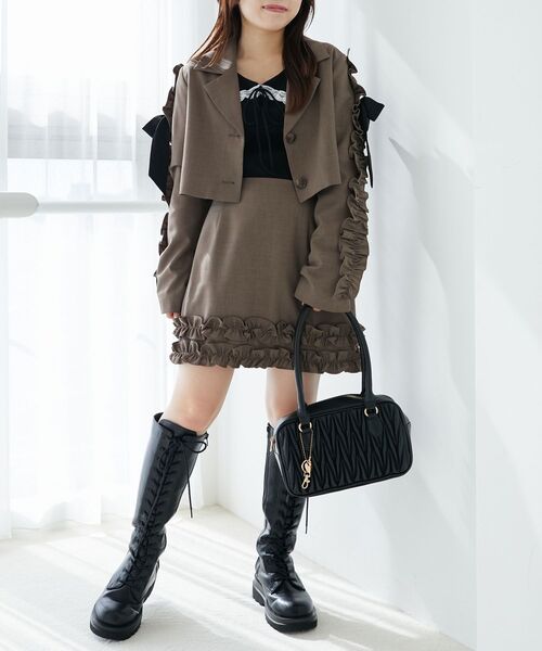 MAJESTIC LEGON（マジェスティックレゴン）の「レースカラー2WAYニット（ニット/セーター・レディース・ブラック/グレー/アイボリー・MEDIUM）」の19枚目の写真