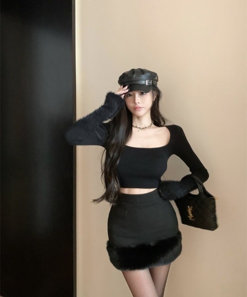 almo(アルモ)の「【LAMPOON】フェイクファーミニスカート(スカート・レディース・ブラウン/ブラック・MEDIUM/SMALL)」の17枚目の写真