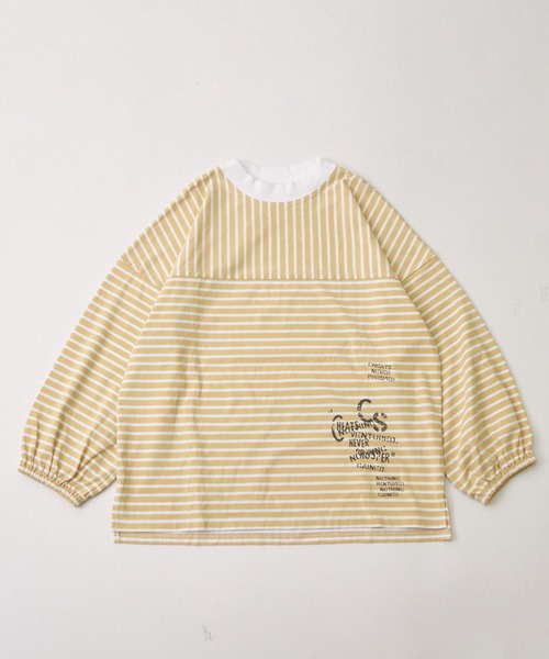 CUBE SUGAR(キューブシュガー)の「先染めボーダーカットソーパフスリーブプルオーバー(Tシャツ/カットソー・レディース・マルチ/ホワイト/ラベンダー/イエロー/ブルー・M)」の18枚目の写真