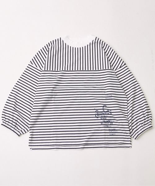 CUBE SUGAR(キューブシュガー)の「先染めボーダーカットソーパフスリーブプルオーバー(Tシャツ/カットソー・レディース・マルチ/ホワイト/ラベンダー/イエロー/ブルー・M)」の15枚目の写真