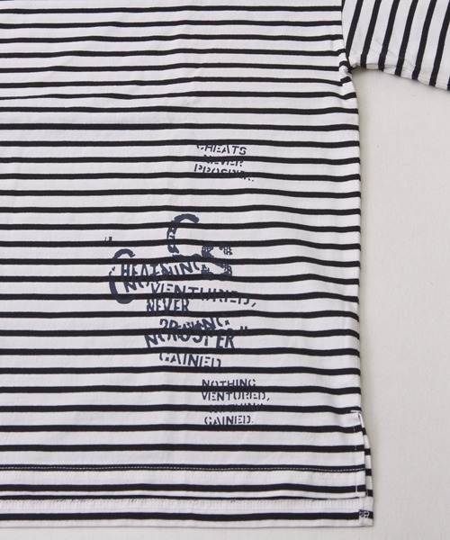 CUBE SUGAR(キューブシュガー)の「先染めボーダーカットソーパフスリーブプルオーバー(Tシャツ/カットソー・レディース・マルチ/ホワイト/ラベンダー/イエロー/ブルー・M)」の16枚目の写真