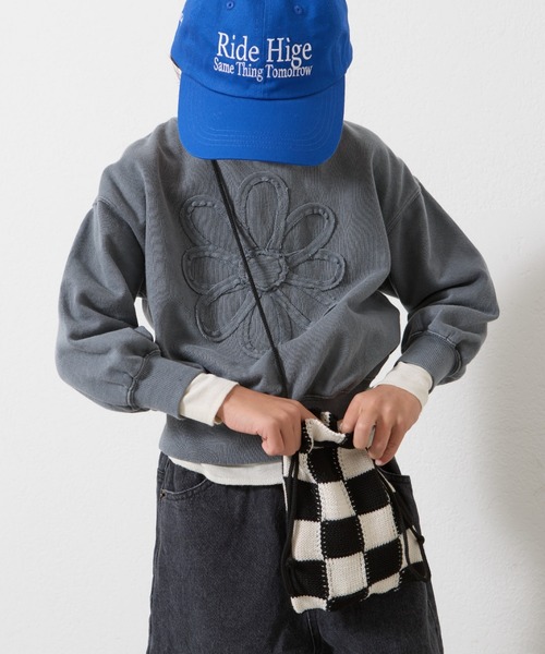 CIAOPANIC TYPY(チャオパニックティピー)の「【2025年S/S新作】【KIDS】アソート柄ニット巾着BAG(ハンドバッグ・キッズ・ピンク/グリーン/グレー/ブラック・ONE SIZE)」の12枚目の写真