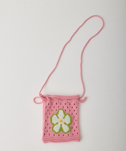 CIAOPANIC TYPY(チャオパニックティピー)の「【2025年S/S新作】【KIDS】アソート柄ニット巾着BAG(ハンドバッグ・キッズ・ピンク/グリーン/グレー/ブラック・ONE SIZE)」の19枚目の写真