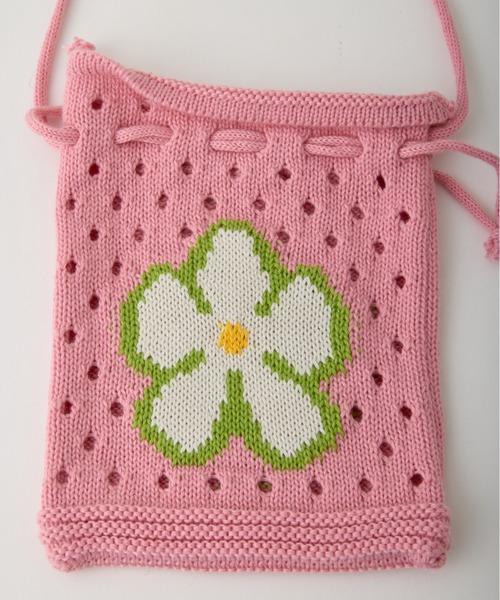 CIAOPANIC TYPY(チャオパニックティピー)の「【2025年S/S新作】【KIDS】アソート柄ニット巾着BAG(ハンドバッグ・キッズ・ピンク/グリーン/グレー/ブラック・ONE SIZE)」の21枚目の写真