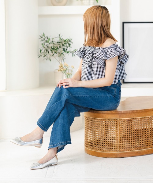 attagirl（アタガール）の「スクエアバックルフラットシューズ（パンプス・レディース・シルバー/アイボリー/ブラック/ベージュ/ガンメタ/ブラック系その他・24.5cm/24.0cm/23.5cm/23.0cm/22.5cm/22.0cm/25.5cm/25.0cm）」の20枚目の写真