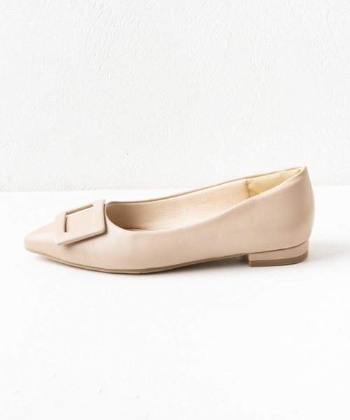 attagirl（アタガール）の「スクエアバックルフラットシューズ（パンプス・レディース・シルバー/アイボリー/ブラック/ベージュ/ガンメタ/ブラック系その他・24.5cm/24.0cm/23.5cm/23.0cm/22.5cm/22.0cm/25.5cm/25.0cm）」の17枚目の写真