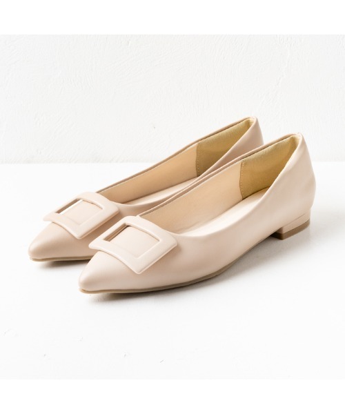 attagirl（アタガール）の「スクエアバックルフラットシューズ（パンプス・レディース・シルバー/アイボリー/ブラック/ベージュ/ガンメタ/ブラック系その他・24.5cm/24.0cm/23.5cm/23.0cm/22.5cm/22.0cm/25.5cm/25.0cm）」の13枚目の写真