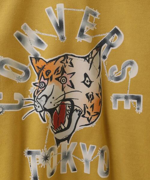 CONVERSE TOKYO（コンバーストウキョウ）の「PIGMENT DYE JAGUAR CONSTELLATION SWEAT（スウェット・レディース・ブラック/杢グレー/イエロー・SMALL/MEDIUM）」の9枚目の写真