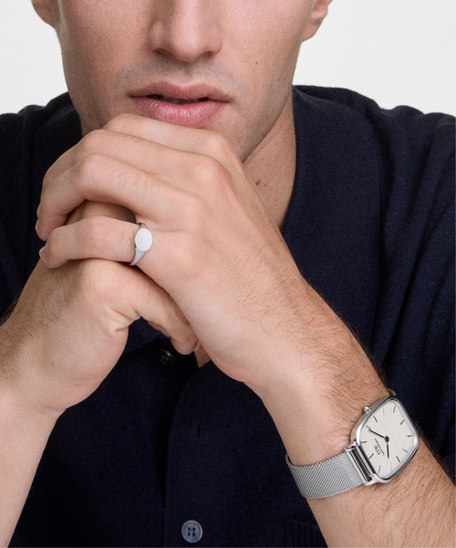 Daniel Wellington(ダニエルウェリントン)の「Marlon Sterling Linen 32×36.5MM ローズゴールド/シルバー(アナログ腕時計・メンズ・シルバー/ピンクゴールド・ONE SIZE)」の12枚目の写真