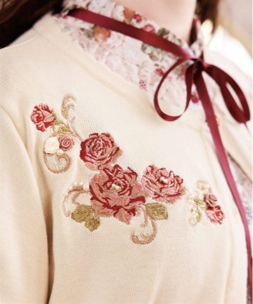 フラワーガーデン刺繍カーディガン（カーディガン/ボレロ
