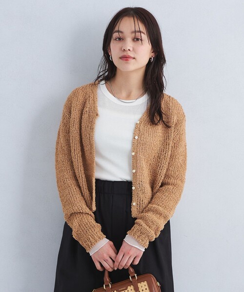 green label relaxing（グリーンレーベルリラクシング）の「チュール ドッキング シアー プルオーバー（Tシャツ/カットソー・レディース・ピンク/イエロー/オフホワイト/ブラック・FREE）」の6枚目の写真