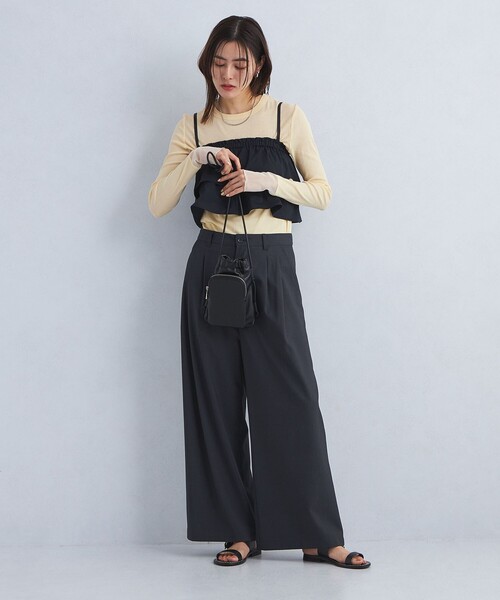 green label relaxing（グリーンレーベルリラクシング）の「チュール ドッキング シアー プルオーバー（Tシャツ/カットソー・レディース・ピンク/イエロー/オフホワイト/ブラック・FREE）」の12枚目の写真