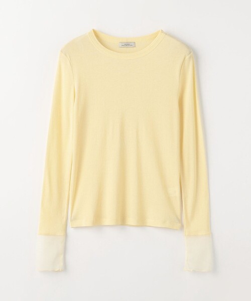 green label relaxing（グリーンレーベルリラクシング）の「チュール ドッキング シアー プルオーバー（Tシャツ/カットソー・レディース・ピンク/イエロー/オフホワイト/ブラック・FREE）」の20枚目の写真