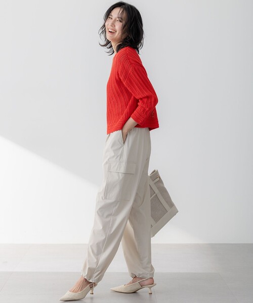 23区 S(ニジュウサンクチイサイサイズ)の「【撥水加工/洗える】ナイロン2WAYストレッチ パラシュート パンツ(その他パンツ・レディース・グレー系/ブラウン系/ベージュ系・30/32/34)」の16枚目の写真
