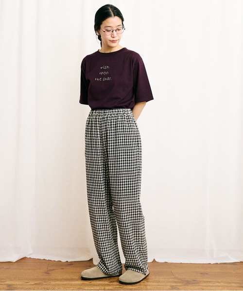 fig Ｌondon（フィグロンドン）の「●silhouette　pants（その他パンツ・レディース・チェック/ブラック・FREE）」の5枚目の写真