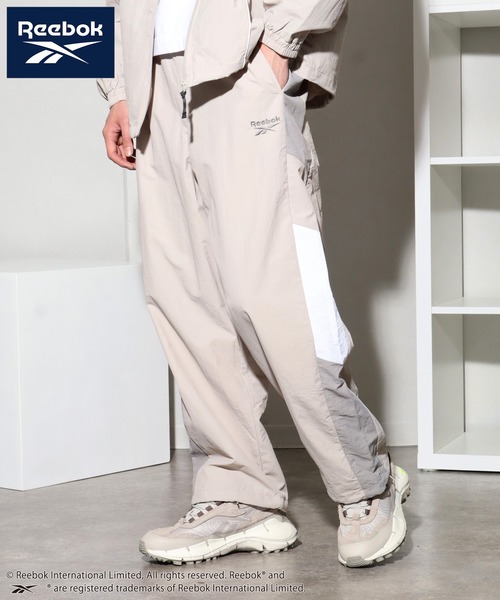 Reebok（リーボック）の「【Reebok/リーボック】別注 裏メッシュ ナイロントラックパンツ（その他パンツ・メンズ・グレイッシュベージュ/ブラック/サックスブルー/グリーン・M/LL/L）」の3枚目の写真