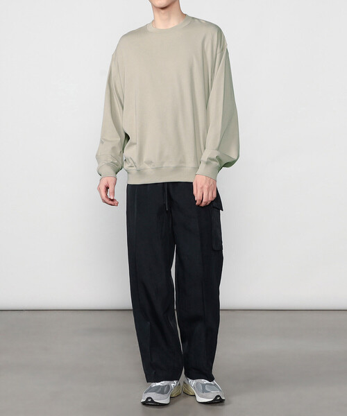 ハンドバーク handvaerk *コットン長袖クルーネックTシャツ*S黒ブラック無地カットソー(33-2406-100)【50G42】 handvaerk SALE！ハンドバーク コットン クルーネック 長袖 T