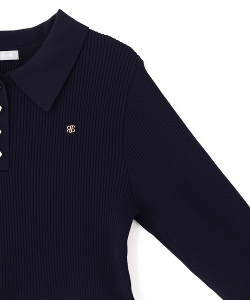 JILLByJILLSTUART ポロシャツ切り替えチェックニットワンピース JILL by STUART ワンピース ポロシャツ切り替えチェックニット