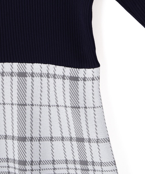 JILL by JILL STUART(ジルバイジルスチュアート)の「◇ポロシャツ切り替えチェックニットワンピース(ワンピース・レディース・ブラック/ホワイト系その他/ピンク/ネイビー・FREE)」の18枚目の写真