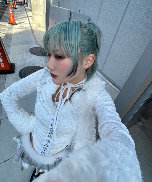 XU（エックスユー）の「【Never mind the XU】front hook lace cardigan / 【ネバーマインド ザ エックスユー】フロントフックレース長袖カーディガン（カーディガン/ボレロ・レディース・ホワイト/ブラック・ONE SIZE）」の18枚目の写真