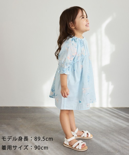 NAOMI ITO（ナオミイトウ）の「【NAOMI ITO(ナオミイトウ)】 サックワンピース 80・90・100・110cm（ワンピース・キッズ・ライトブルー/ピンク・80ｃｍ/90cm/100cm/110cm）」の3枚目の写真