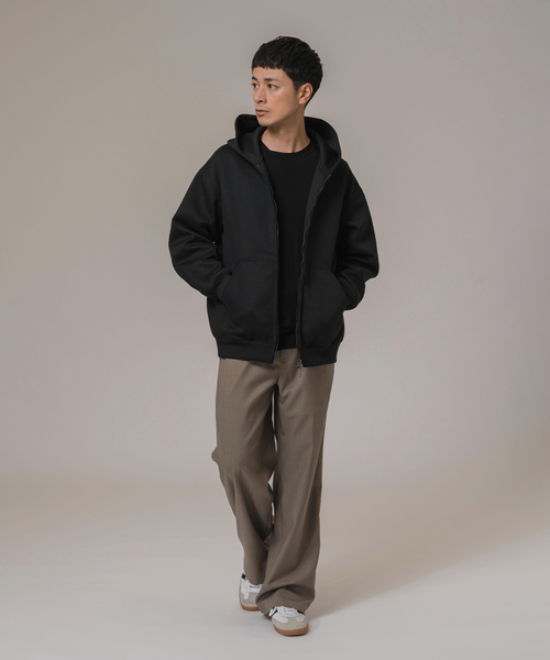 EDIFICE（エディフィス）の「ダブルニット ジップアップパーカー（パーカー・メンズ・ブラウン/グレー/ブラック・LARGE/MEDIUM）」の4枚目の写真