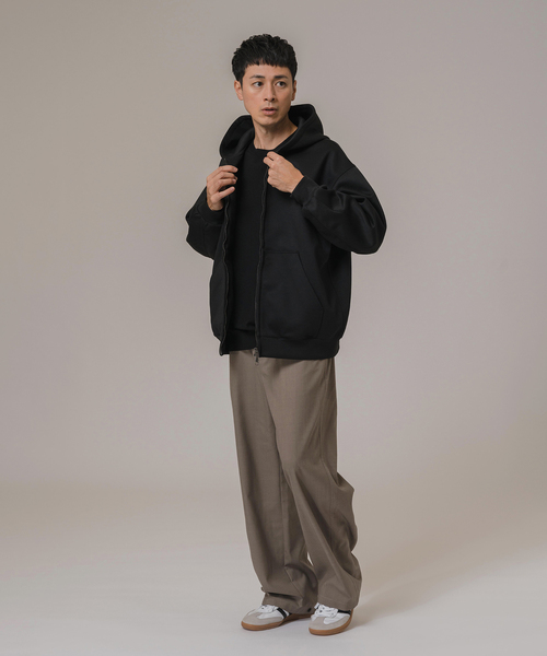 EDIFICE（エディフィス）の「ダブルニット ジップアップパーカー（パーカー・メンズ・ブラウン/グレー/ブラック・LARGE/MEDIUM）」の5枚目の写真