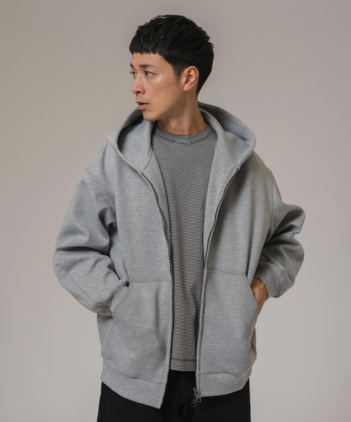 EDIFICE（エディフィス）の「ダブルニット ジップアップパーカー（パーカー・メンズ・ブラウン/グレー/ブラック・LARGE/MEDIUM）」の14枚目の写真