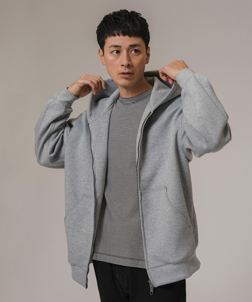 EDIFICE（エディフィス）の「ダブルニット ジップアップパーカー（パーカー・メンズ・ブラウン/グレー/ブラック・LARGE/MEDIUM）」の16枚目の写真