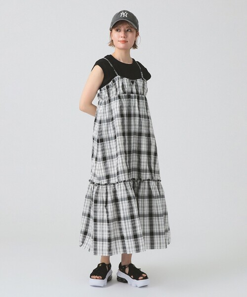 ジャーナル RayBeams キャミワンピ 3枚セット Ray BEAMS ワンピース ワッシャー チェック キャミワンピース