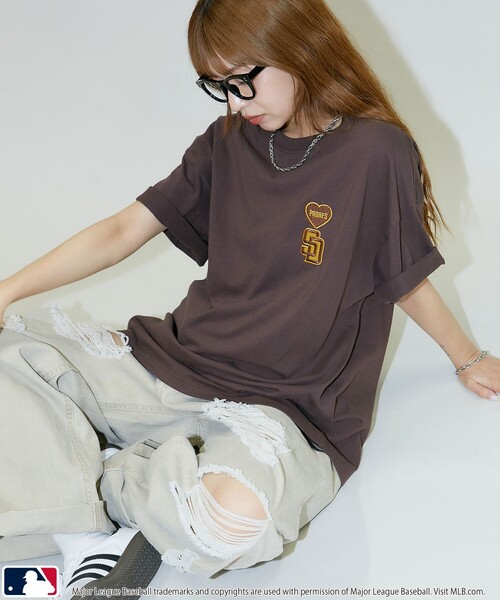 セール】MLB/メジャーリーグベースボール 別注 MLB ハートロゴ