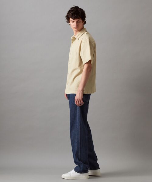 Calvin Klein（カルバン・クライン）の「テクスチャーコットン ショートスリーブ シャツ（シャツ/ブラウス・メンズ・ベージュ・S/XL/M/L）」の4枚目の写真