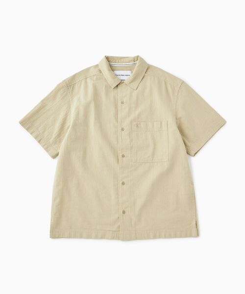 Calvin Klein（カルバン・クライン）の「テクスチャーコットン ショートスリーブ シャツ（シャツ/ブラウス・メンズ・ベージュ・S/XL/M/L）」の6枚目の写真