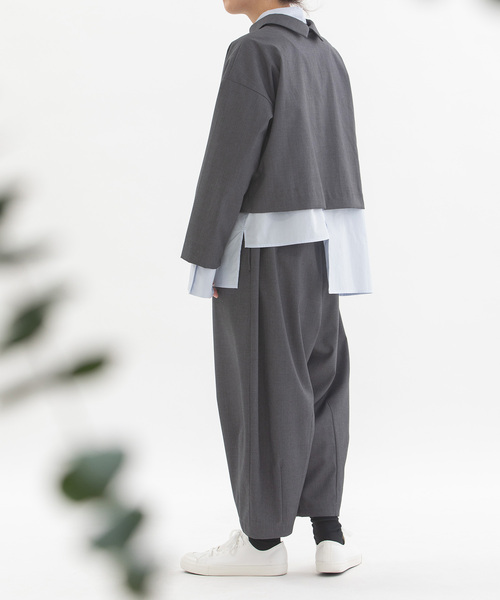 nop de nod(ノップドゥノッド)の「トロ2wayクロップドジャケット(その他アウター・レディース・ダークグレー/ブラック・M)」の21枚目の写真