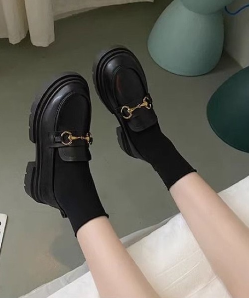 LADY LIKE(レディライク)の「厚底ビットモカシン(ローファー・レディース・ブラック・24.5cm/24.0cm/23.5cm)」の5枚目の写真