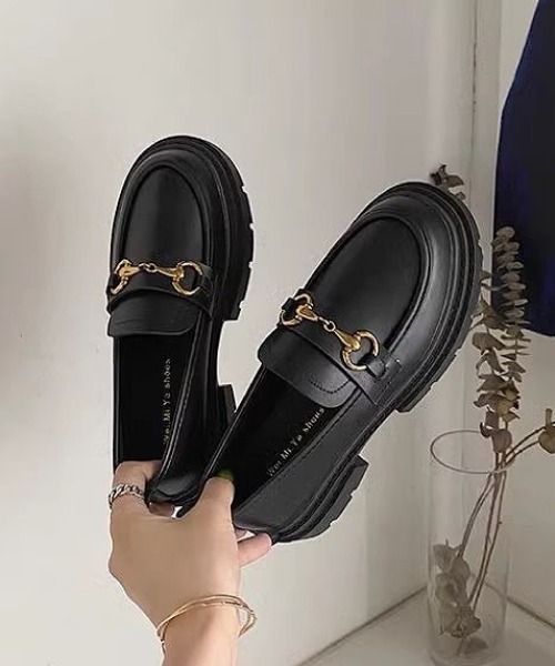 LADY LIKE(レディライク)の「厚底ビットモカシン(ローファー・レディース・ブラック・24.5cm/24.0cm/23.5cm)」の6枚目の写真
