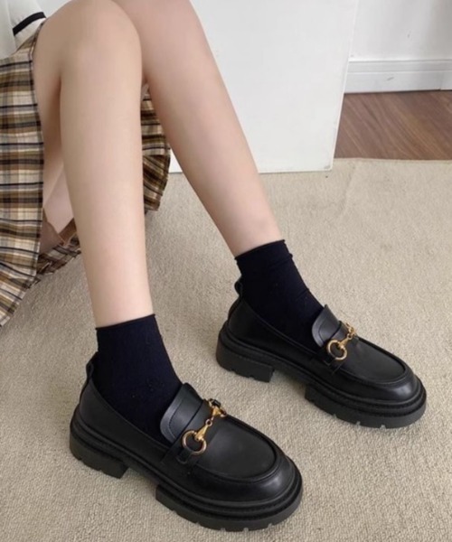 LADY LIKE(レディライク)の「厚底ビットモカシン(ローファー・レディース・ブラック・24.5cm/24.0cm/23.5cm)」の7枚目の写真
