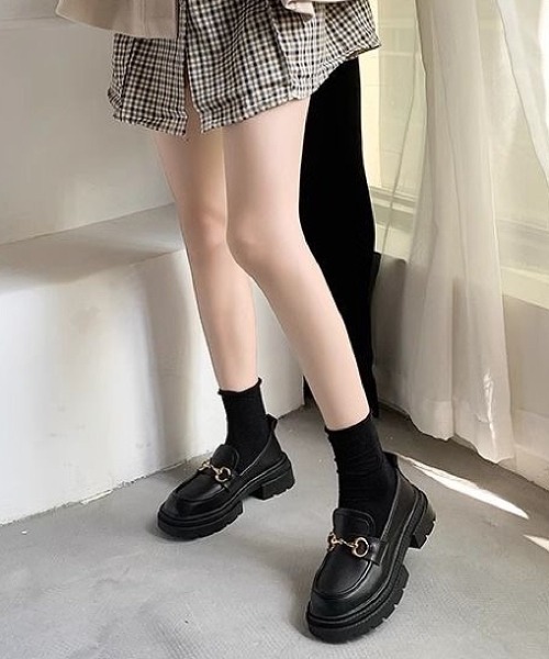 LADY LIKE(レディライク)の「厚底ビットモカシン(ローファー・レディース・ブラック・24.5cm/24.0cm/23.5cm)」の8枚目の写真