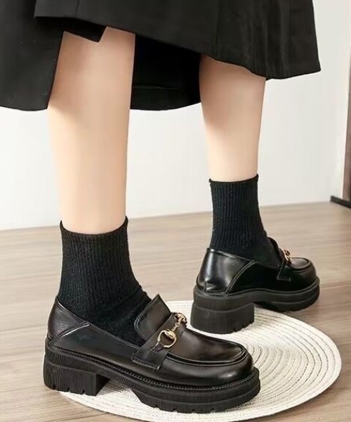LADY LIKE(レディライク)の「厚底ビットモカシン(ローファー・レディース・ブラック・24.5cm/24.0cm/23.5cm)」の12枚目の写真
