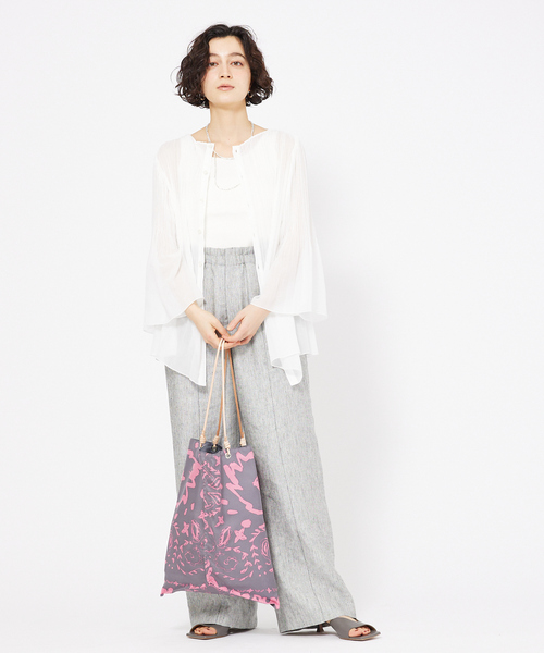 qualite（カリテ）の「【カリテ×マニプリ】サンペイズリーバック（トートバッグ・レディース・グレー/アイボリー・フリー）」の14枚目の写真