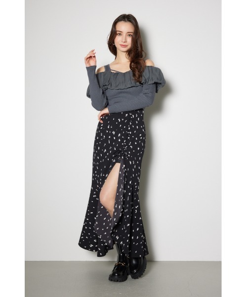 rienda（リエンダ）の「2WAYバルーンニットトップス（ニット/セーター・レディース・ホワイト/ダークグレー/ライトグリーン・FREE）」の11枚目の写真