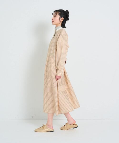 conges payes ADIEU TRISTESSE（コンジェ ペイエ アデュートリステス）の「ストライプパッチワークワンピース（ワンピース・レディース・グリーン系その他/オレンジ系その他・38）」の10枚目の写真