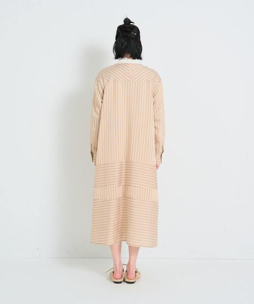 conges payes ADIEU TRISTESSE（コンジェ ペイエ アデュートリステス）の「ストライプパッチワークワンピース（ワンピース・レディース・グリーン系その他/オレンジ系その他・38）」の14枚目の写真